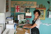 Lisa Swerling in her studio