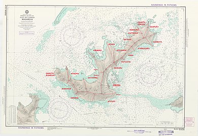 Mangareva 1974 nautical chart with traditional districts added.jpg