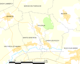 Mapa obce Dolignon