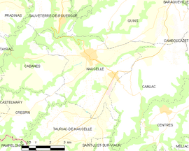 Mapa obce Naucelle