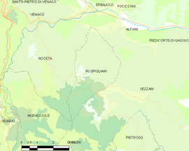 Mapa obce Rospigliani