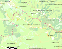 Saint-André-de-Valborgne - Localizazion