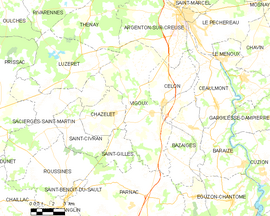 Mapa obce Vigoux