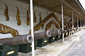 Cannons and architectural elements, displayed outside the museum