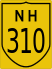 National Highway 310 marker