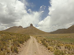 Nuñu Qullu ("breast mountain") in the Santiago de Machaca Municipality