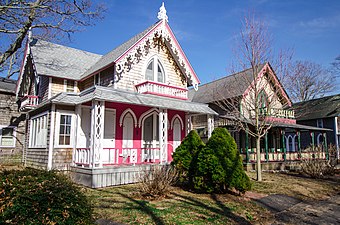 Gingerbread cottages in Oak Bluffs, Massachusetts