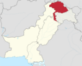 Pakistan administered Kashmir Shown in Red