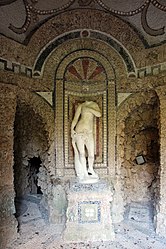 Upper chamber within the statue