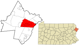 Pike County Pennsylvania incorporated and unincorporated areas Dingman township highlighted.svg