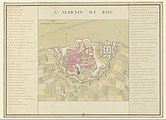 Kaart van Saint-Martin-de-Ré en de citadel (1777)