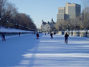 Rideau Canal in Ottawa, Canada, January 2005