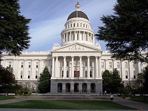 The California State Capitol building in Sacra...