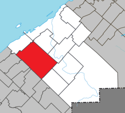 Location within Rimouski-Neigette RCM.