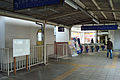 The toilets and ticket barriers on the south side in February 2009 before rebuilding