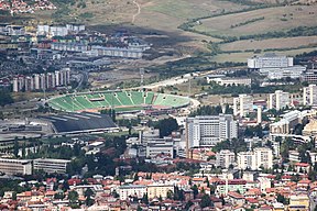 Pogled na Koševo i stadion Asim Ferhatović Hase