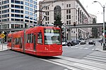 A streetcar departing the McGraw Square terminal in 2008