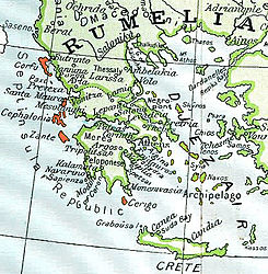 Ubicación de Islas Jónicas