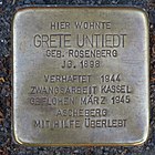 Stolperstein für Grete Untiedt