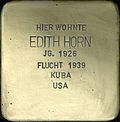 Stolperstein für Edith Horn (Nußbaumerstraße 72)