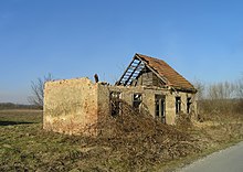 A destroyed Serbian house in Sunja, Croatia. Most Serbs fled during Operation Storm in 1995. Sunja (Croatia).JPG