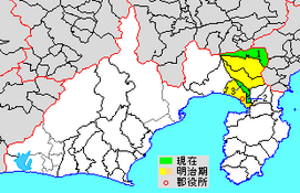 Lokasi Distrik Suntō di Prefektur Shizuoka