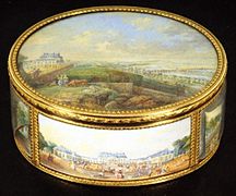 Vue du château et de la terrasse, 1777.