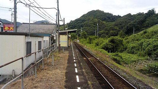 A view of the station platform.