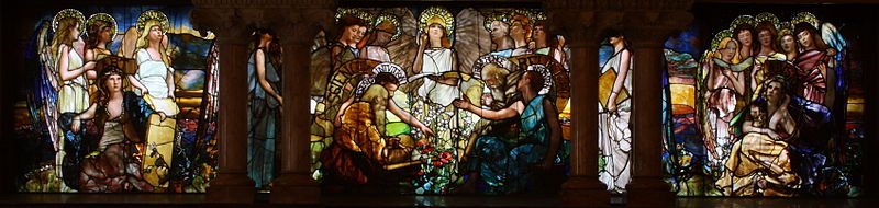 Education, 1890, by Louis Comfort Tiffany and Tiffany Studios Tiffany Education.JPG