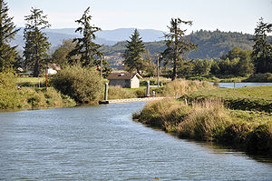 English: Trask River at Tillamook, Oregon, in ...