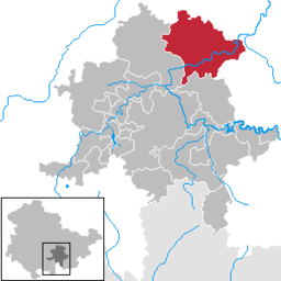 Läget för kommunen Uhlstädt-Kirchhasel i Landkreis Saalfeld-Rudolstadt