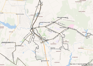 Карта автобусных маршрутов города Видное