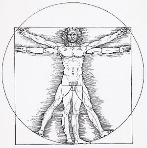 English: Vitruvian man by Leonardo da Vinci