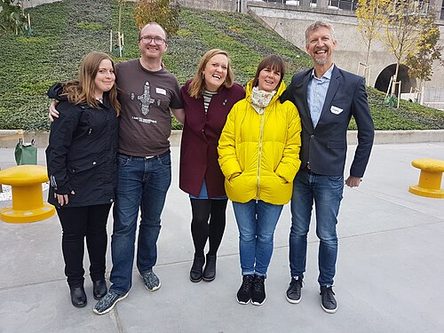 Community member, chair and staff from Wikimedia Norge at WikiNem in Stockholm