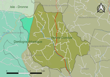 Carte en couleur présentant le(s) SAGE couvrant le territoire communal