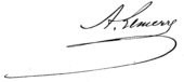 signature d'Alphonse Lemerre