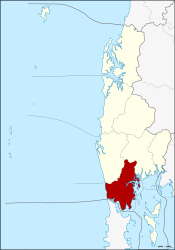 Bản đồ Phang Nga, Thái Lan với Takua Thung