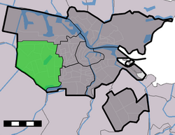 Lage des Stadtbezirkes Nieuw-West in Amsterdam