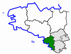 Location of the arrondissement of Saint-Nazaire in Brittany