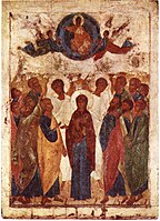 Krisztus mennybemenetele, 1408 (Moszkva, Tretyakov Galéria)