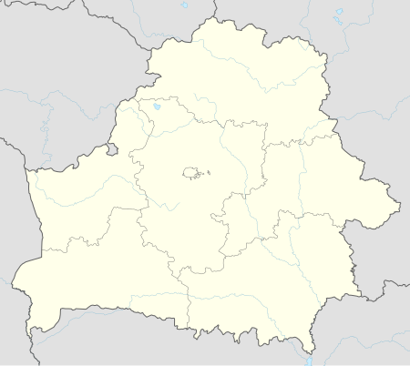 Map of Belarus and the twelve teams of the 2014 Premier League