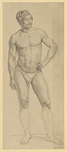 Desnudo masculino de pie,[15]​ 1842, Hamburger Kunsthalle (Hamburgo)