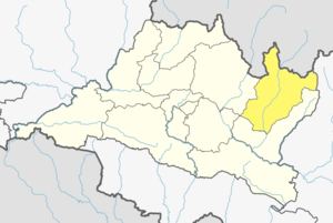 Dolakha District (dark blue) in Bagmati Province