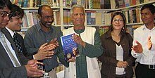 Yunus at an opening ceremony of his new book in New York City in 2008 Dr. Yunus Reveals his new Bbook at Muktadhara.jpg