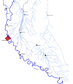 Map showing Humaniya in relation to other medieval Iraqi sites