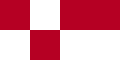 Pēc 1661. gada apvienotās Kurzemes, Zemgales un Piltenes hercogistes karogs hercoga Jēkaba valdīšanas laikā
