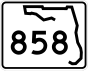 State Road 858 marker