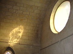 L'ombre du vitrail St.Martin dans l'église.