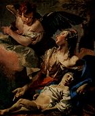 Hagar e Ismael (c. 1732) na Scuola Grande di San Rocco, Veneza