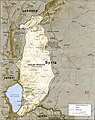 Mapa das Colinas de Golã, região sob ocupação israelense e reivindicada por Síria e Líbano